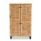 Baxton Studio Winda Modern and Contemporary Oak Brown Finished Wood 4-Door Shoe Storage Cabinet 190-11989-ZORO - alternate 7
